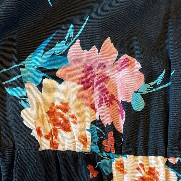 Torrid Mini Stretch Challis Aline Dress in Black and Florals Torrid size 0 US 12 - Picture 13 of 15